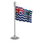 British Indian Ocean Territory Car Dashboard Flag of 2in x 3in With A Steel or Plastic Base