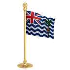 British Indian Ocean Territory Car Dashboard Flag of 2in x 3in With A Steel or Plastic Base