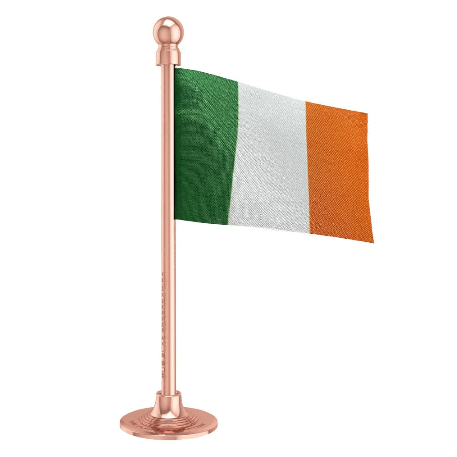 Ireland Car Dashboard Flag of 2in x 3in With A Steel or Plastic Base