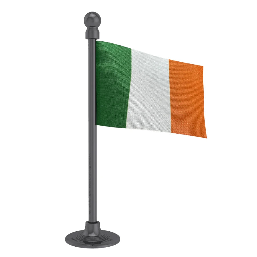 Ireland Car Dashboard Flag of 2in x 3in With A Steel or Plastic Base