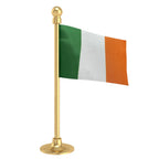 Ireland Car Dashboard Flag of 2in x 3in With A Steel or Plastic Base