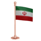 Iran Car Dashboard Flag of 2in x 3in With A Steel or Plastic Base