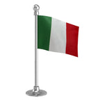 Italy Car Dashboard Flag of 2in x 3in With A Steel or Plastic Base