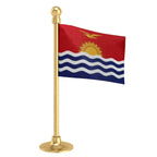 KiribatiCar Dashboard Flag of 2in x 3in With A Steel or Plastic Base