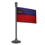 Liechtenstein Car Dashboard Flag of 2in x 3in With A Steel or Plastic Base