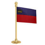 Liechtenstein Car Dashboard Flag of 2in x 3in With A Steel or Plastic Base