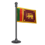Sri Lanka Car Dashboard Flag of 2in x 3in With A Steel or Plastic Base