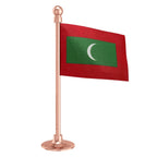 Maldives  Car Dashboard Flag of 2in x 3in With A Steel or Plastic Base
