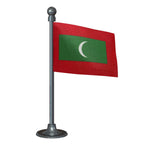 Maldives  Car Dashboard Flag of 2in x 3in With A Steel or Plastic Base