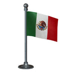 Mexico Islands (Malvinas) Car Dashboard Flag of 2in x 3in With A Steel or Plastic Base
