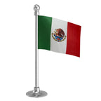 Mexico Islands (Malvinas) Car Dashboard Flag of 2in x 3in With A Steel or Plastic Base