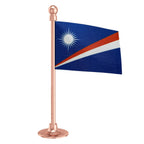 Marshall Islands Car Dashboard Flag of 2in x 3in With A Steel or Plastic Base