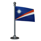 Marshall Islands Car Dashboard Flag of 2in x 3in With A Steel or Plastic Base