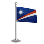 Marshall Islands Car Dashboard Flag of 2in x 3in With A Steel or Plastic Base