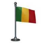 Mali Car Dashboard Flag of 2in x 3in With A Steel or Plastic Base