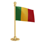 Mali Car Dashboard Flag of 2in x 3in With A Steel or Plastic Base