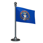 Northern Mariana Islands Car Dashboard Flag of 2in x 3in With A Steel or Plastic Base