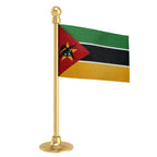 Mozambique Car Dashboard Flag of 2in x 3in With A Steel or Plastic Base
