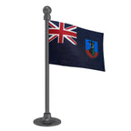 Montserrat Car Dashboard Flag of 2in x 3in With A Steel or Plastic Base
