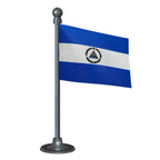 Nicaragua Car Dashboard Flag of 2in x 3in With A Steel or Plastic Base