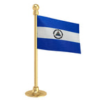 Nicaragua Car Dashboard Flag of 2in x 3in With A Steel or Plastic Base