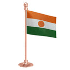 Niger Car Dashboard Flag of 2in x 3in With A Steel or Plastic Base