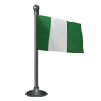 Nigeria Car Dashboard Flag of 2in x 3in With A Steel or Plastic Base