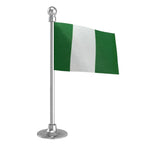 Nigeria Car Dashboard Flag of 2in x 3in With A Steel or Plastic Base
