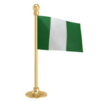 Nigeria Car Dashboard Flag of 2in x 3in With A Steel or Plastic Base