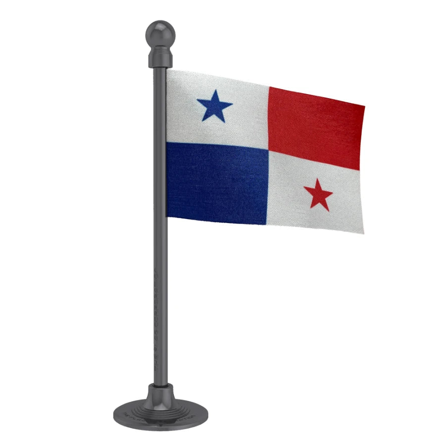 Panama Car Dashboard Flag of 2in x 3in With A Steel or Plastic Base