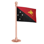 Papua New Guinea Car Dashboard Flag of 2in x 3in With A Steel or Plastic Base