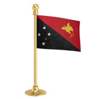 Papua New Guinea Car Dashboard Flag of 2in x 3in With A Steel or Plastic Base