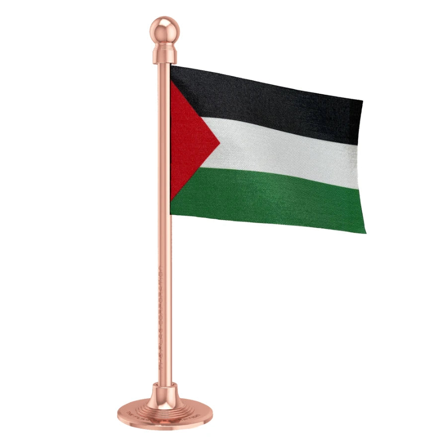 Palestine Car Dashboard Flag of 2in x 3in With A Steel or Plastic Base