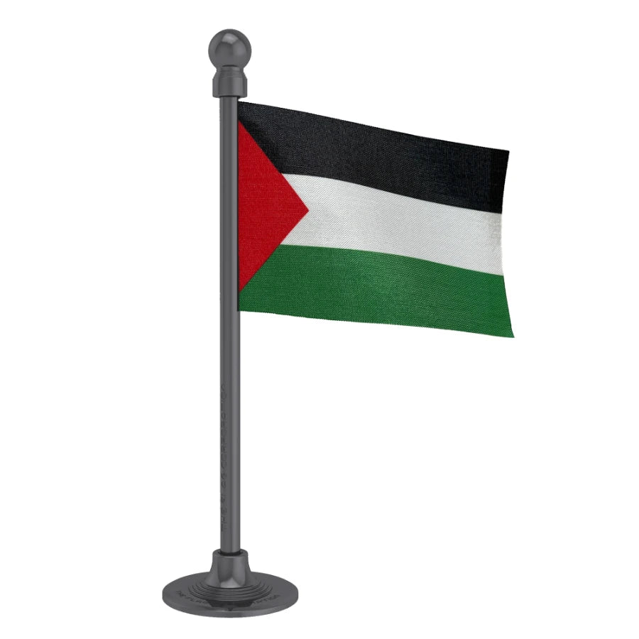 Palestine Car Dashboard Flag of 2in x 3in With A Steel or Plastic Base