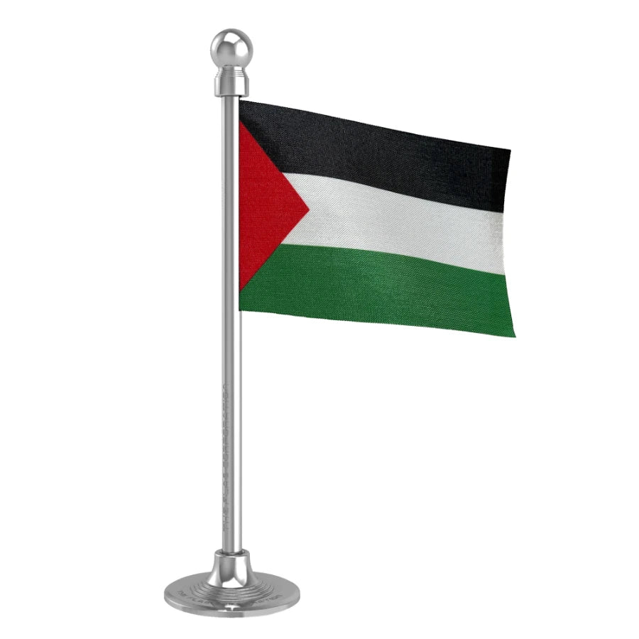 Palestine Car Dashboard Flag of 2in x 3in With A Steel or Plastic Base