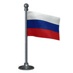 Russia Car Dashboard Flag of 2in x 3in With A Steel or Plastic Base