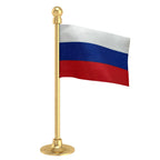 Russia Car Dashboard Flag of 2in x 3in With A Steel or Plastic Base