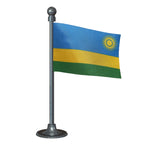 Rwanda Car Dashboard Flag of 2in x 3in With A Steel or Plastic Base