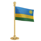 Rwanda Car Dashboard Flag of 2in x 3in With A Steel or Plastic Base