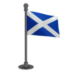 Scotland Car Dashboard Flag of 2in x 3in With A Steel or Plastic Base