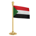 Sudan Car Dashboard Flag of 2in x 3in With A Steel or Plastic Base