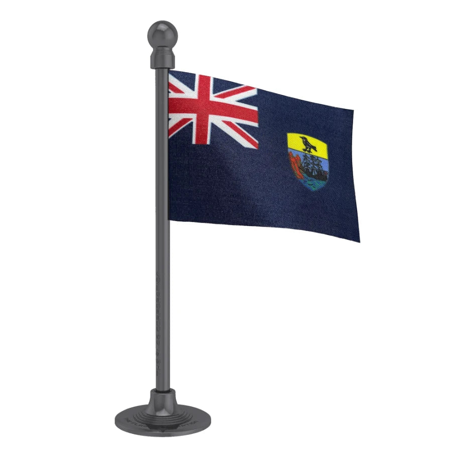 Saint Helena Car Dashboard Flag of 2in x 3in With A Steel or Plastic Base