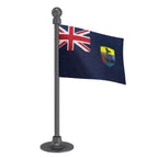 Saint Helena Car Dashboard Flag of 2in x 3in With A Steel or Plastic Base