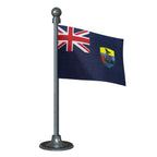 Saint Helena Car Dashboard Flag of 2in x 3in With A Steel or Plastic Base