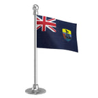 Saint Helena Car Dashboard Flag of 2in x 3in With A Steel or Plastic Base