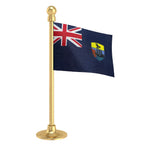 Saint Helena Car Dashboard Flag of 2in x 3in With A Steel or Plastic Base
