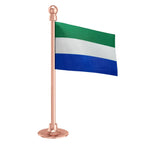 Sierra Leone Car Dashboard Flag of 2in x 3in With A Steel or Plastic Base