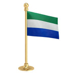 Sierra Leone Car Dashboard Flag of 2in x 3in With A Steel or Plastic Base
