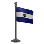 El Salvador Car Dashboard Flag of 2in x 3in With A Steel or Plastic Base