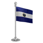 El Salvador Car Dashboard Flag of 2in x 3in With A Steel or Plastic Base